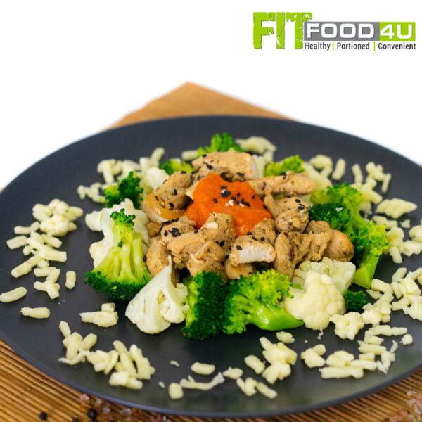 Chicken with Broccoli and Cauliflower