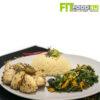 Lemon and Garlic Chicken with Cous-Cous and Spinach