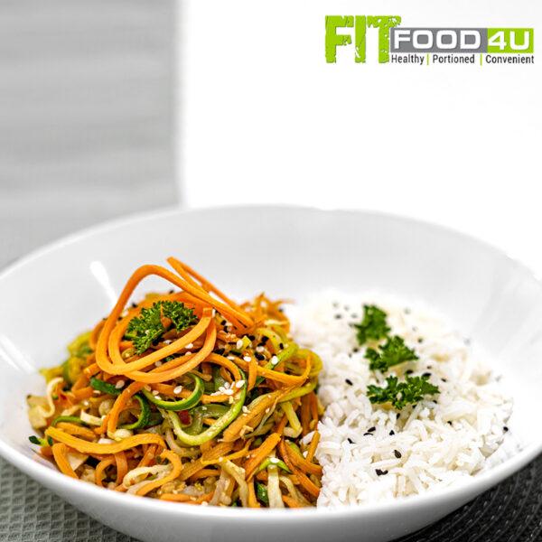 Vegetable Stirfry with Basmati Rice