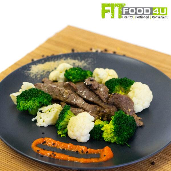 Beef with Broccoli and Cauliflower