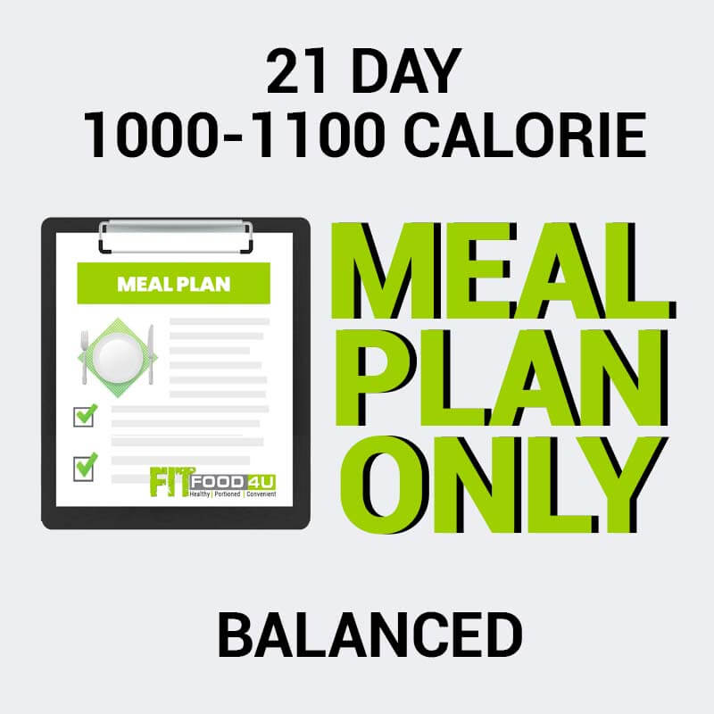 1000-1100 Calorie | Balanced (Meal Plan) – Fit Food 4U