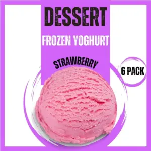 6 Pack Strawberry Frozen Yoghurt Package