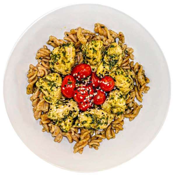 Chicken Pesto Whole Wheat Pasta with Baby Tomatoes - Image 2